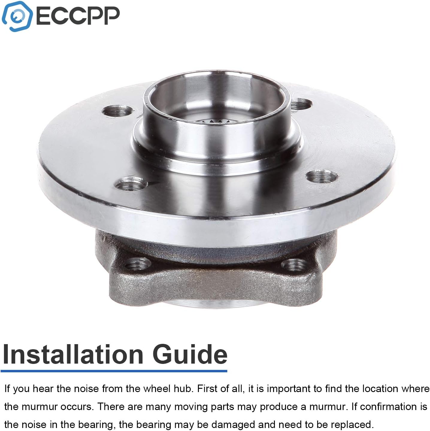 ECCPP Front 4 Lugs Wheel Bearing and Hub Assembly for 2002-2006 Mini Cooper Wheel Hub Bearings W/ABS 513226