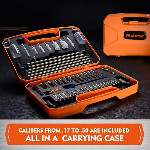 Miniatura 2 de Raiseek Kit de limpieza de pistola para rifle y escopeta, kit de limpieza universal con alfombrilla de limpieza para rifle de 36 x 10 pulgadas