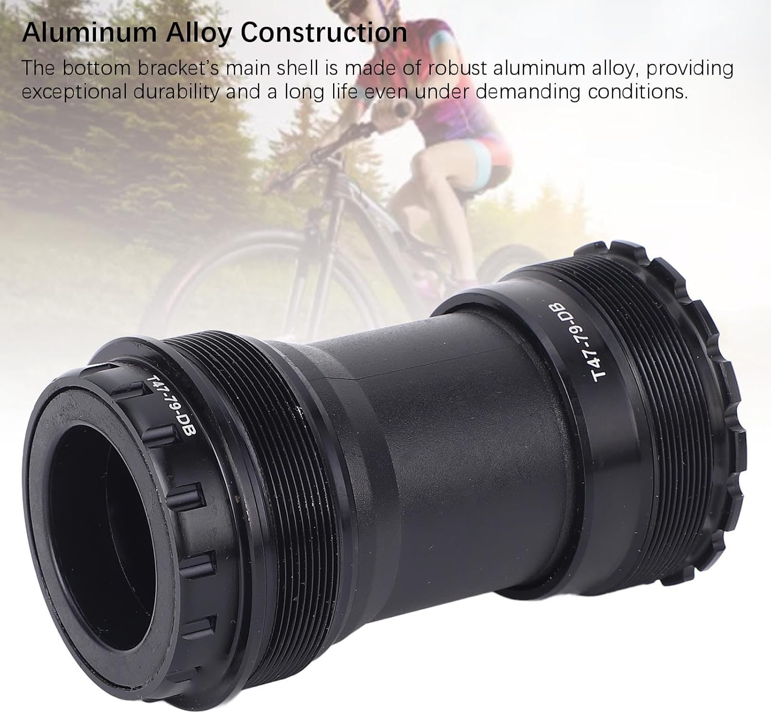 Alomejor Bike Bottom Bracket with Improved Stability and Sealing with Various Bike for T47 79MM Bottom Bracket
