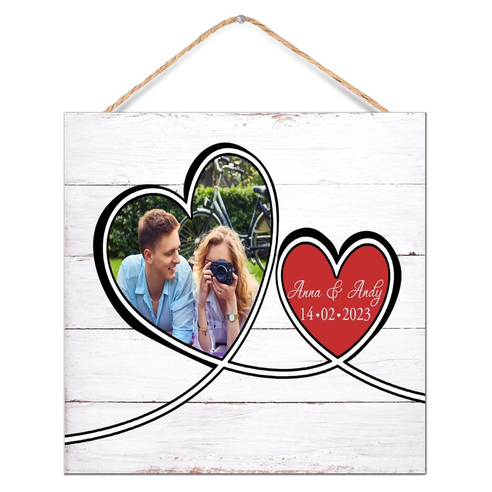 Letrero de madera personalizado de alta gama para regalo de boda