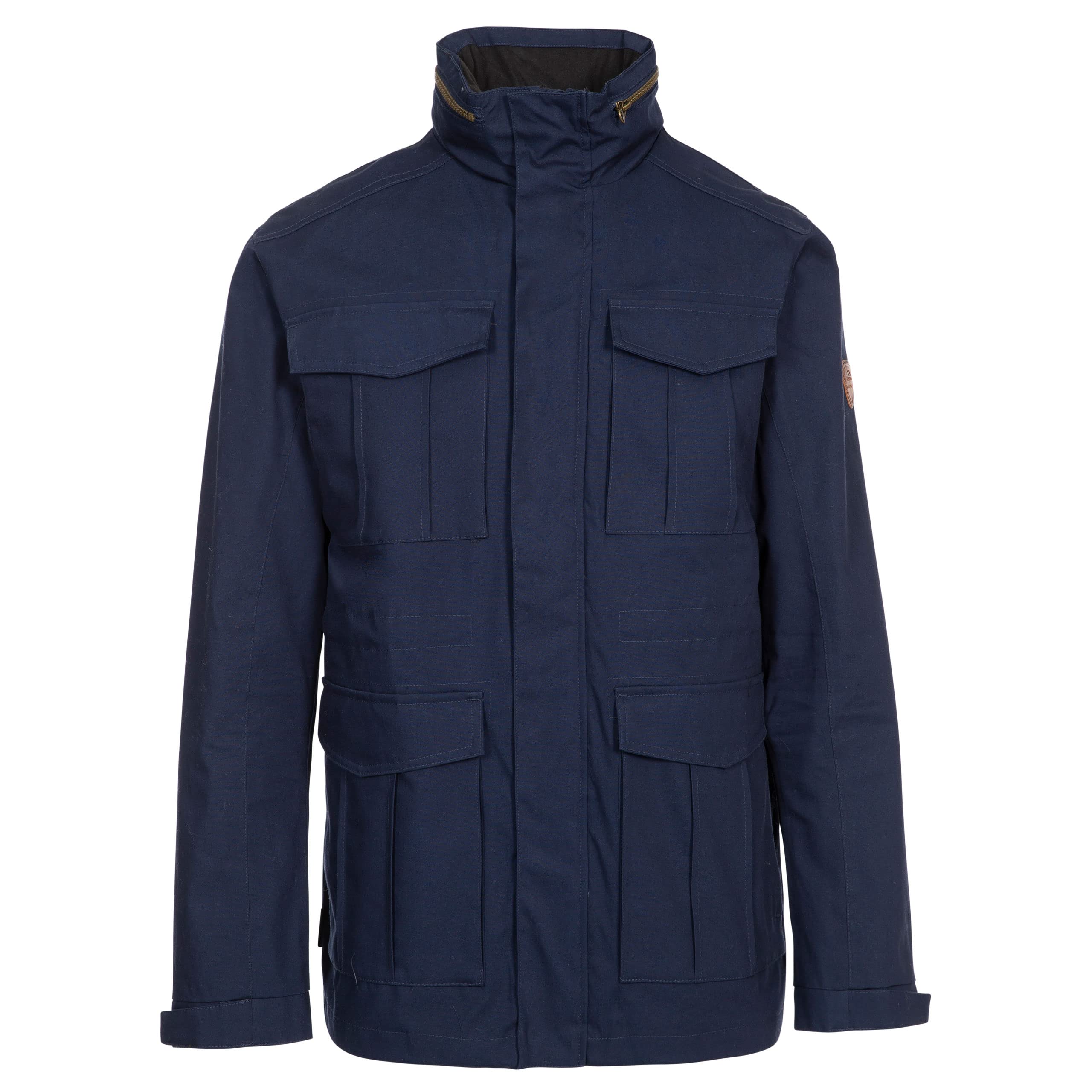 Trespass Rainthan Waterproof Rain Jacket with Concealed Hood - Navy, XX-Small