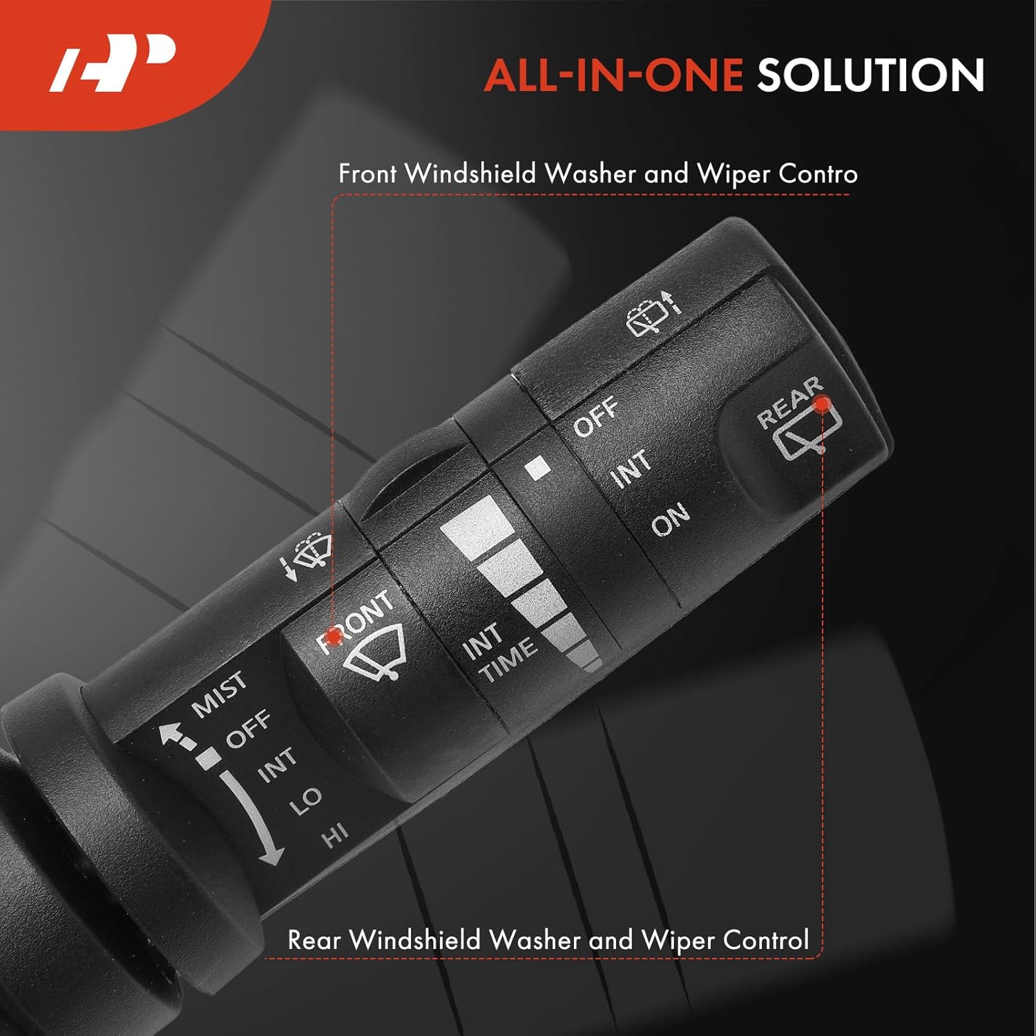 A-Premium Front Rear Windshield Wiper Washer Switch Lever Compatible with Nissan Pathfinder 2007-2012, Xterra 2008-2015