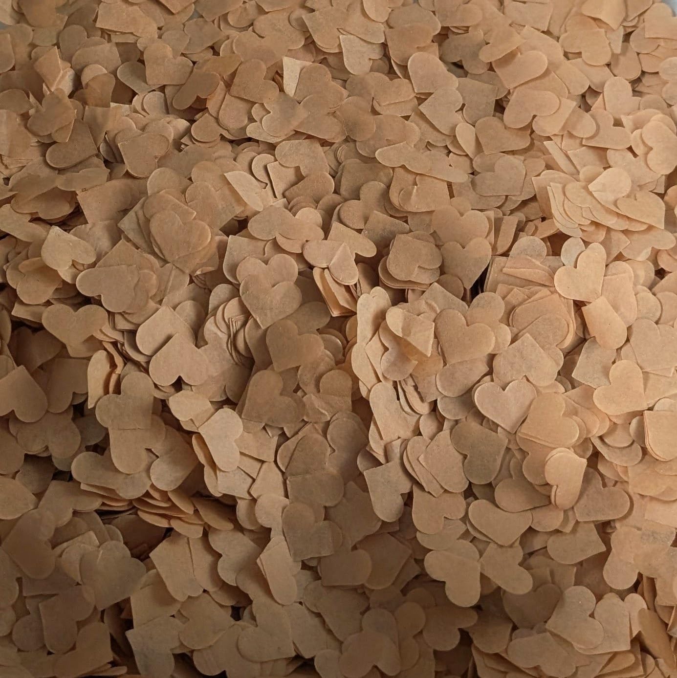 Biodegradable Heart Wedding Confetti | Eco-Friendly Tissue Paper Hearts | Many Colours (Matte Gold, Medium (100g) 30 Handfuls)