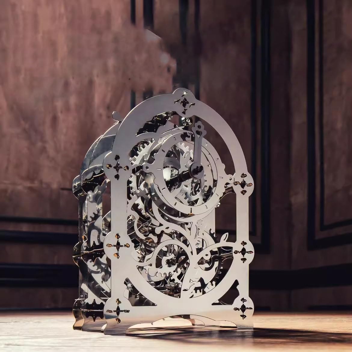 Zestawy modeli mechanicznych 3D z metalowymi łamigłówkami, zestawy modeli do samodzielnego montażu, dla dorosłych Zestawy modeli zegarów, stwórz własne puzzle dekoracyjne do domu 62 szt.