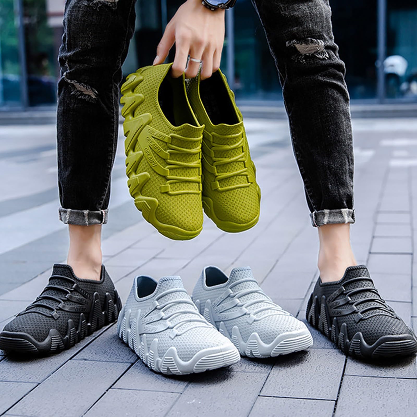 Botas de goma cortas para hombre, botas de lluvia, botas de lluvia, botas de jardín, antideslizantes, zapatos de goma antideslizantes, botines impermeables