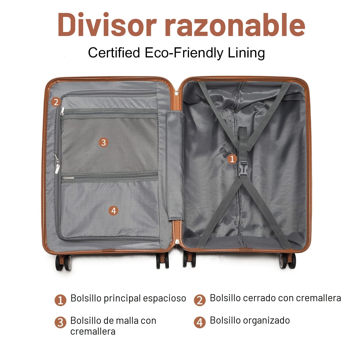 British Traveller Maleta de Viaje Grande con Material PP Maleta de Cabina Rígida Ligera con Cerradura TSA (76cm, Negro)