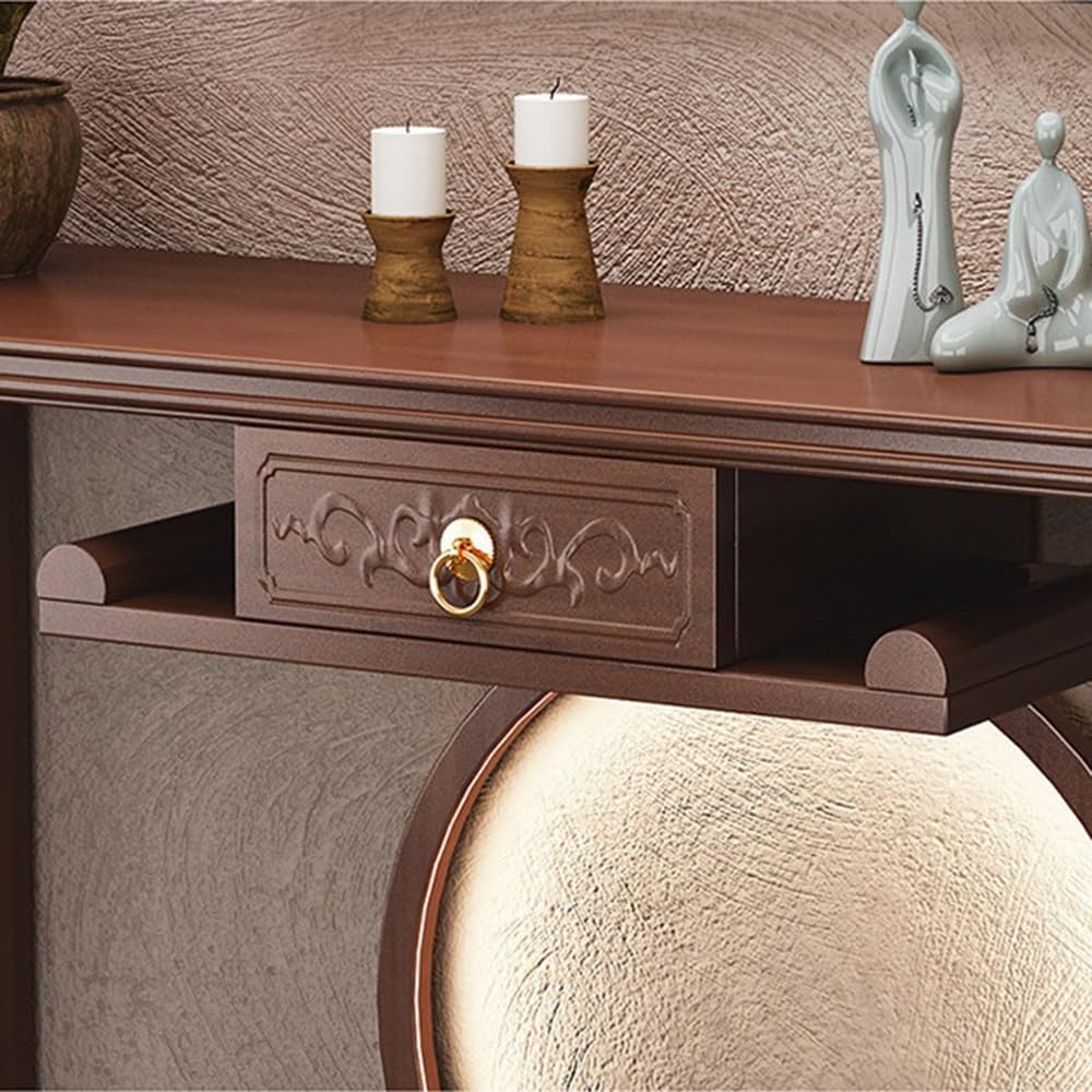 Tavola d'altare cinese Tavolo d'accento con cassetto LED Mountain | Scrivania decorativa(M)
