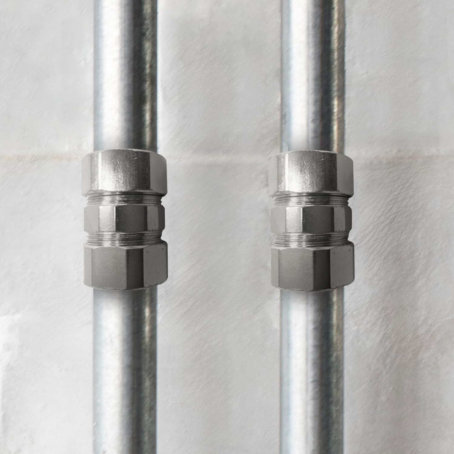 SELECT 5 Pack Lighting Threadless Coupling, 1-1/2 Inch Zinc Plated Steel Coupling, Electrical Conduit Fittings for Indoor and Outdoor Use