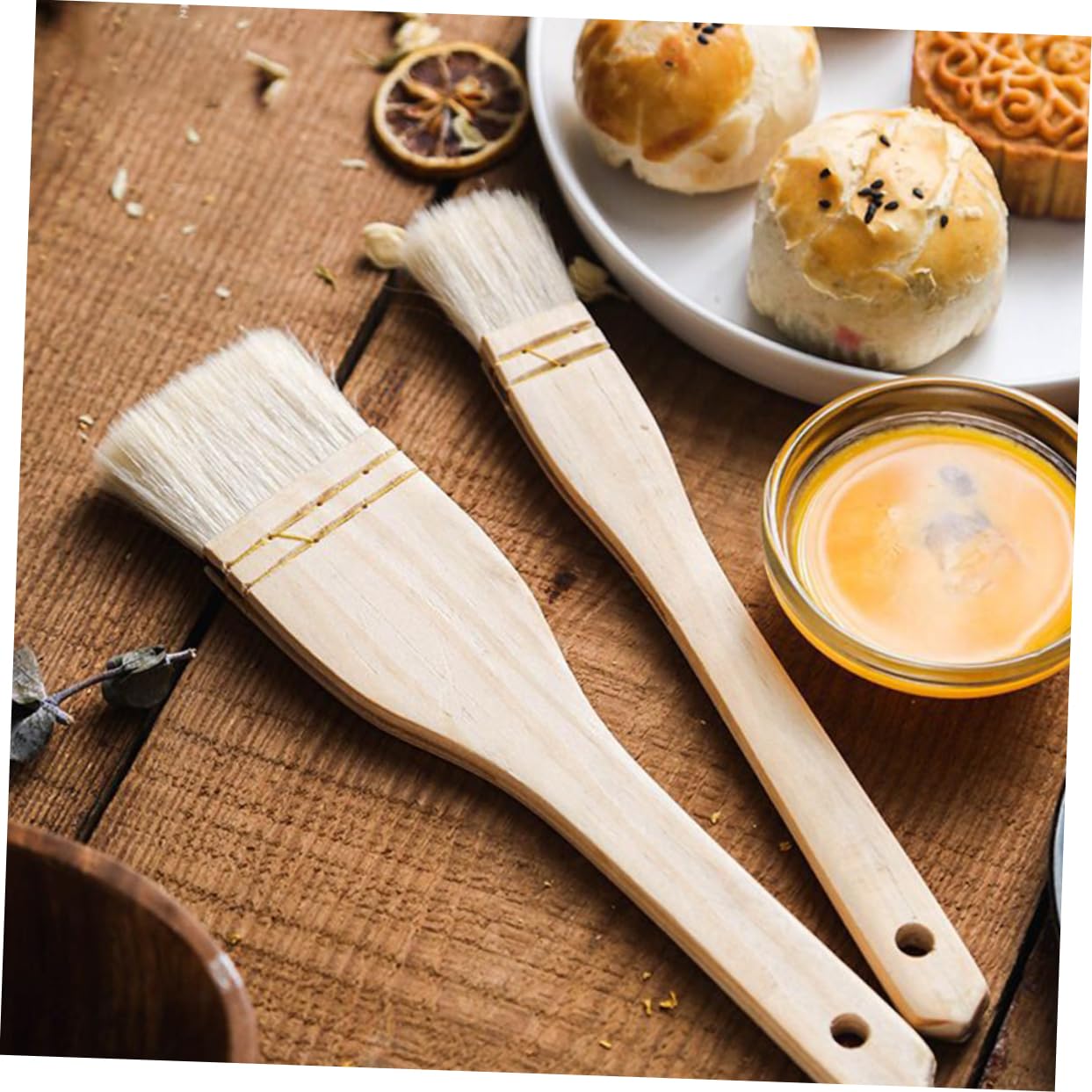 STOBAZA Wooden Baking Brush Cooking Butter Brush Kitchen Oil Spread Bbq Grill Cleaning Cookie Baking Supplies Pastry Wood Bakeries