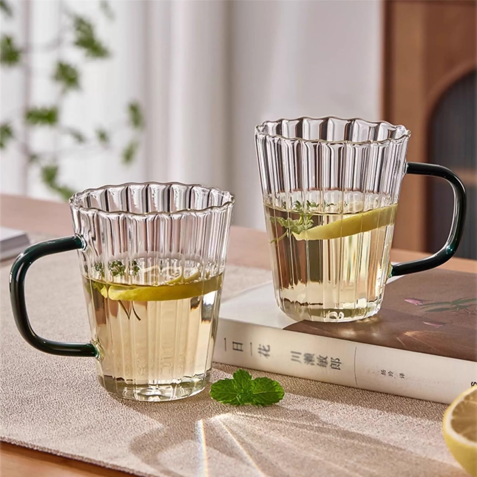 vasos de vidrio Clear Drinking Glasses ,Set of 2 Cristalería de cocina