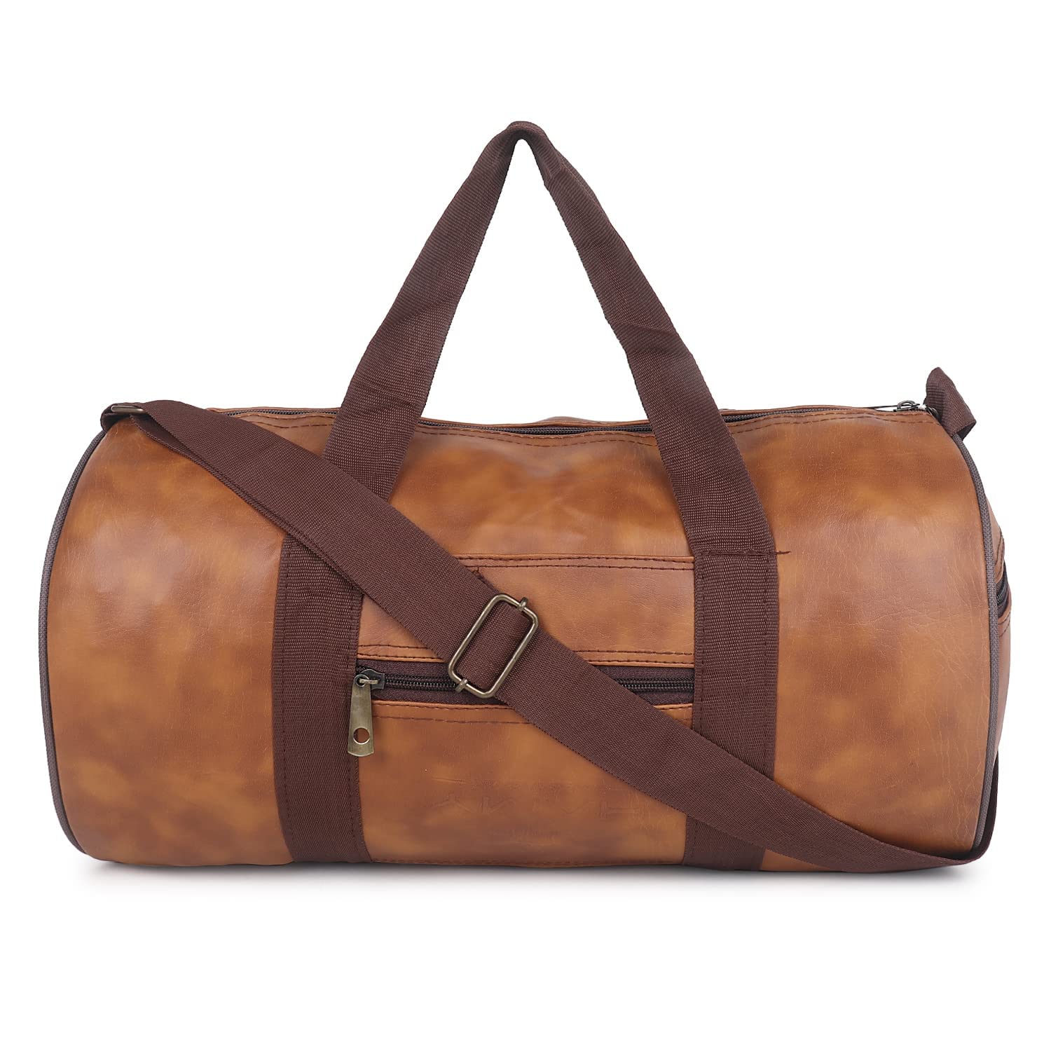 Gym Duffel Bag, Shoulder Gym Bag, Sports and Travel Bag for Multipurpose Gym, Basketball, Football, Cricket Kit, with Side & Mid Compartments for Men, Women, Boys & Girls (TAN)-image-30