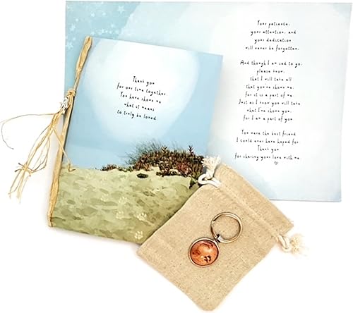 Smiling Wisdom - Tarjeta de felicitación de condolencias de animales y juego de regalo de recuerdo - Desde la perspectiva de la mascota (huella de