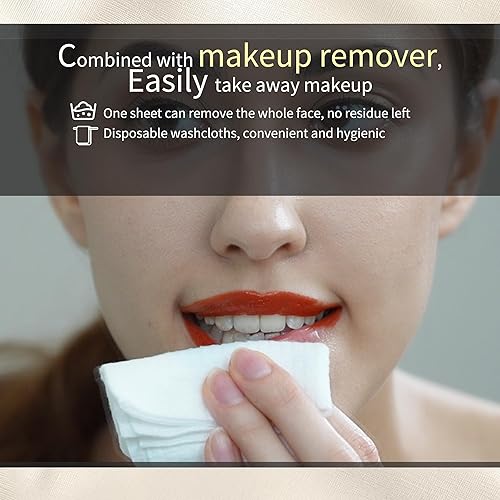 Miniatura 7 de Cotton Clean Towels - 100% Biobased, Disposable Face Towels for Sensitive Skin, Super Soft Biodegradable Makeup Remover Wipes, Facial Washcloth 50