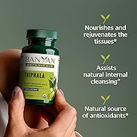 Vista 2 de 90 comprimidos Banyan Botanicals Triphala USDA orgánico, fórmula equilibrada para la desintoxicación y el rejuvenecimiento*