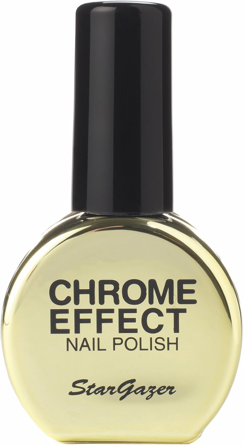 Gold chrome effect nail polish. Easy to apply metallic finish nail