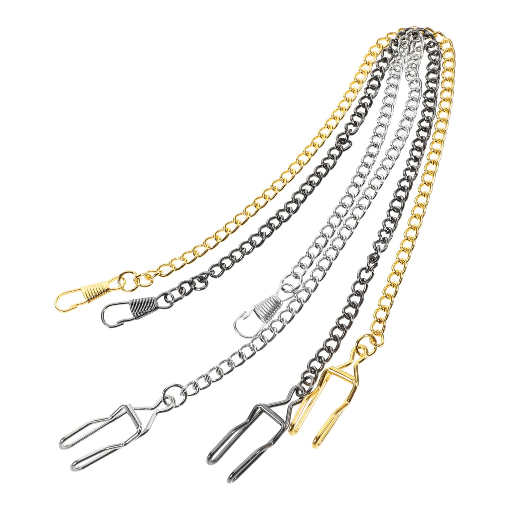 Ipetboom 3pcs Metal Pocket Watch Chain Vintage Fob Link Chain for Pocket Watch Accessories Fashion Alloy