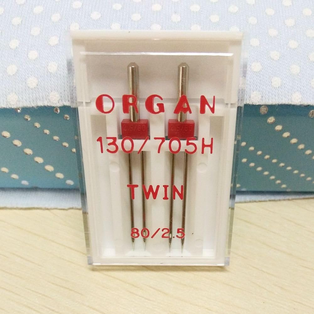 YICBOR 7Sets Organ Twin Needles for Stretch Knitting Fabric Domestic Sewing Machine