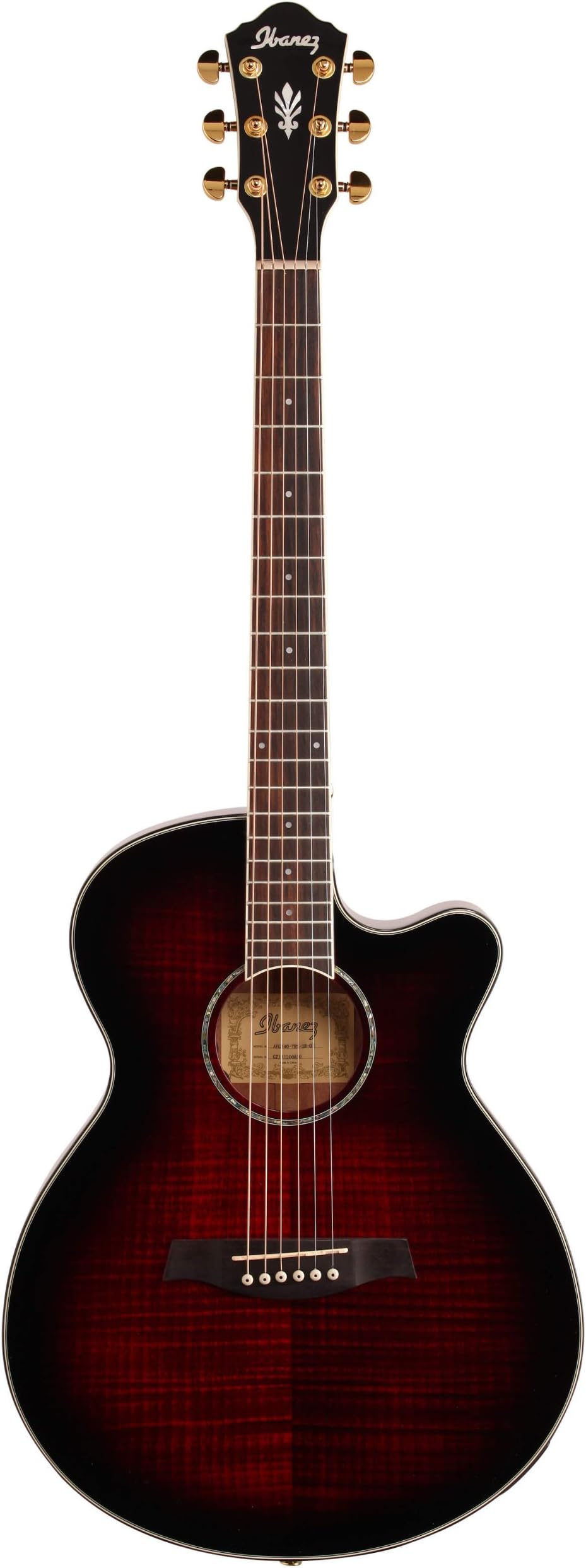 Ibanez AEG240 Acoustic Electric Guitar (Transparent Red Sunburst)