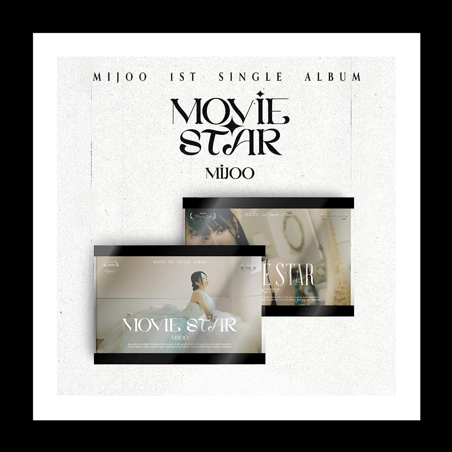 LOVELYZ Mijoo Movie Star 1° album singolo CD+poster piegato sulla confezione+fotolibro+foto+biglietto speciale+fotocarda+tracciamento sigillato (set (moderno+classico))