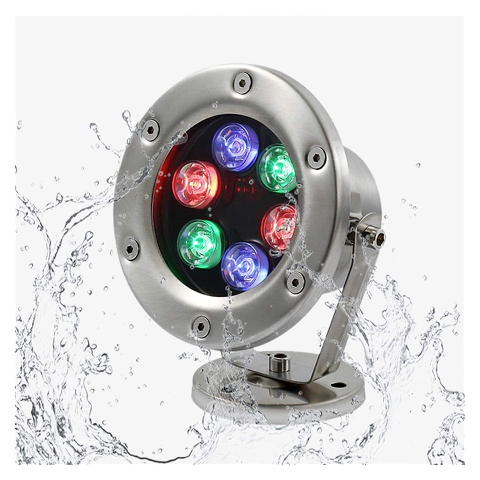 Wasserdichte Landschaftsbeleuchtung - Bodenstrahler Außen - LED Tauchlicht, LED-Poolbeleuchtung, 12V IP68 wasserdichte Edelstahl-Teichbeleuchtung, für Garten, Brunnenbeleuchtungsprojekt ( Color : Blue
