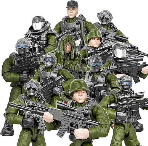 YEIBOBO ! Minifiguras Bolsas ciegas, Figuras de Acción Militar con Armas y Accesorios Paquete Misterioso Falconry Special Forces
