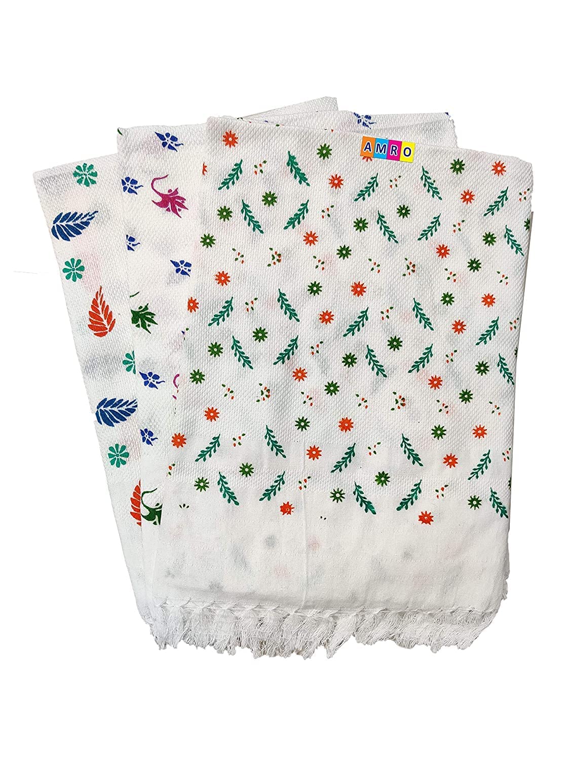 AMRO White Cotton Bath Towels Light Weight, Thin, Fast Absorbing, Pure Cotton Kerala Thorthu/Bath Towel/Gamcha Large Size, Combo Set Pack of 2 Pieces (Hot Washable) 75 X 150 cm (B0C9JRQFF4) Amazon Price History, Amazon Price Tracker