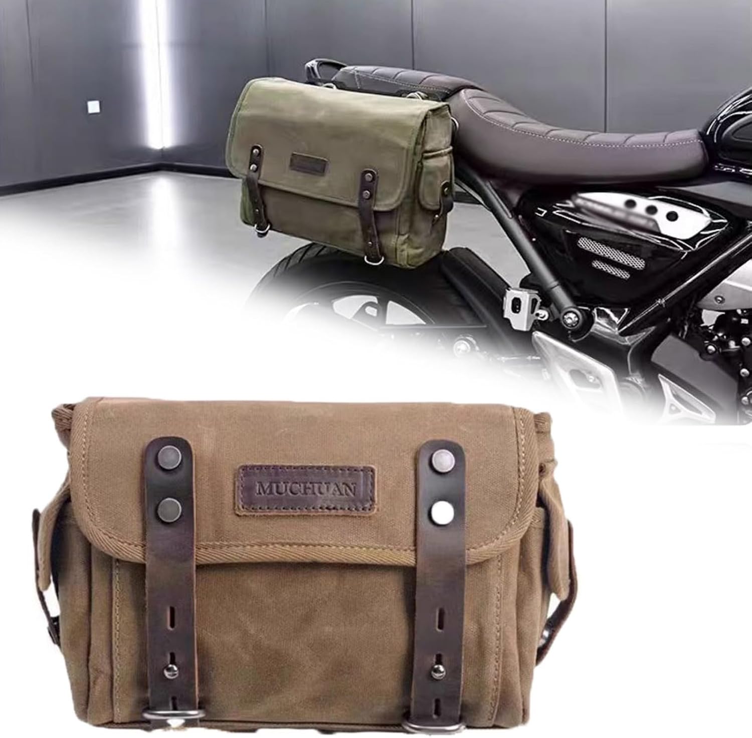 FOR Scrambler 400x scrambler 400 x SPEED 400 speed 400 2024 2025 2026 Motorcycle Modified Rear Side Bag Tactical Hanging Panel Retro Canvas Tool Side Bag Bracket Accessories (Left and right)
