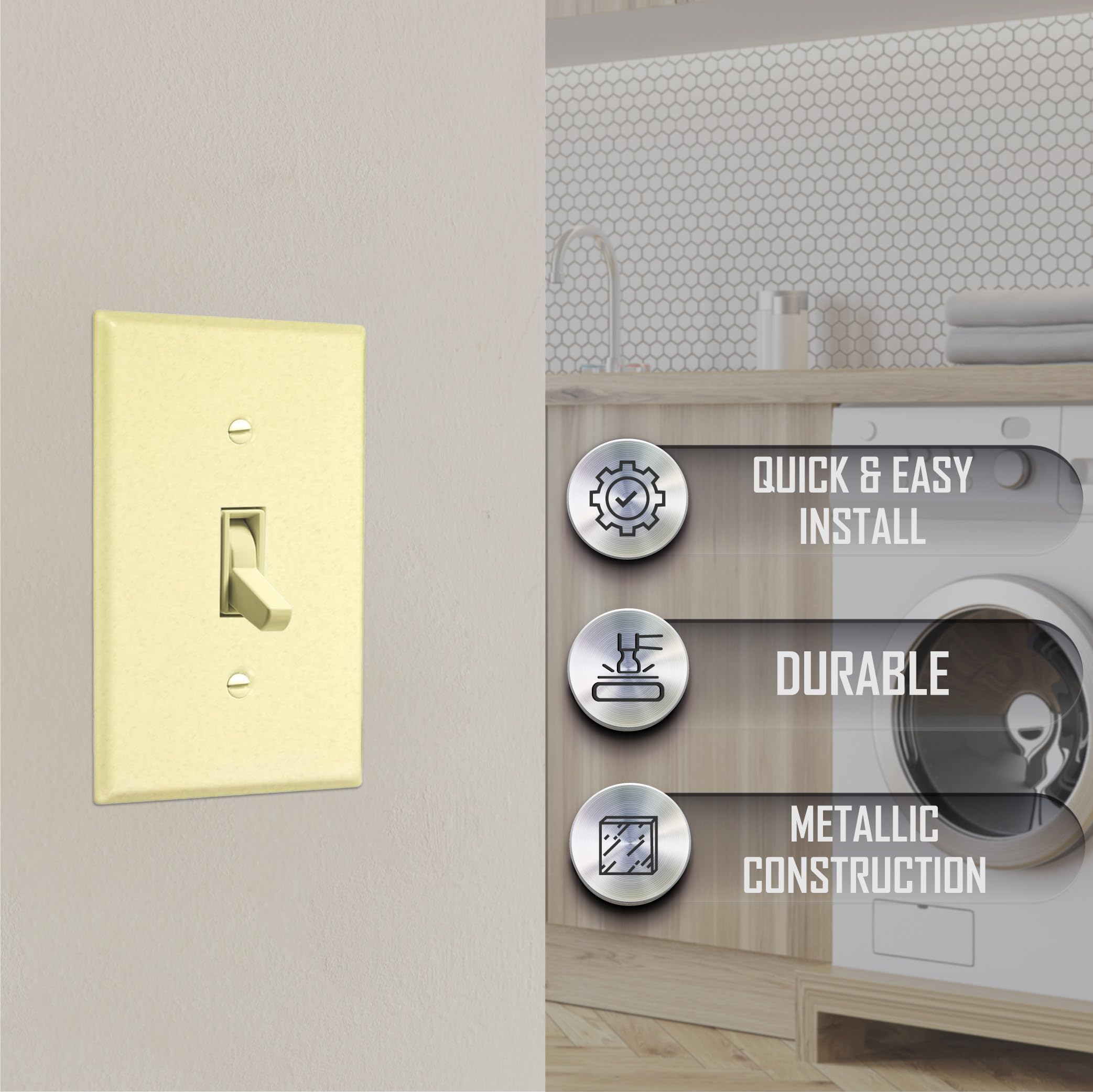 Hubbell-bell Standard Plaque Murale Métallique Avec Une