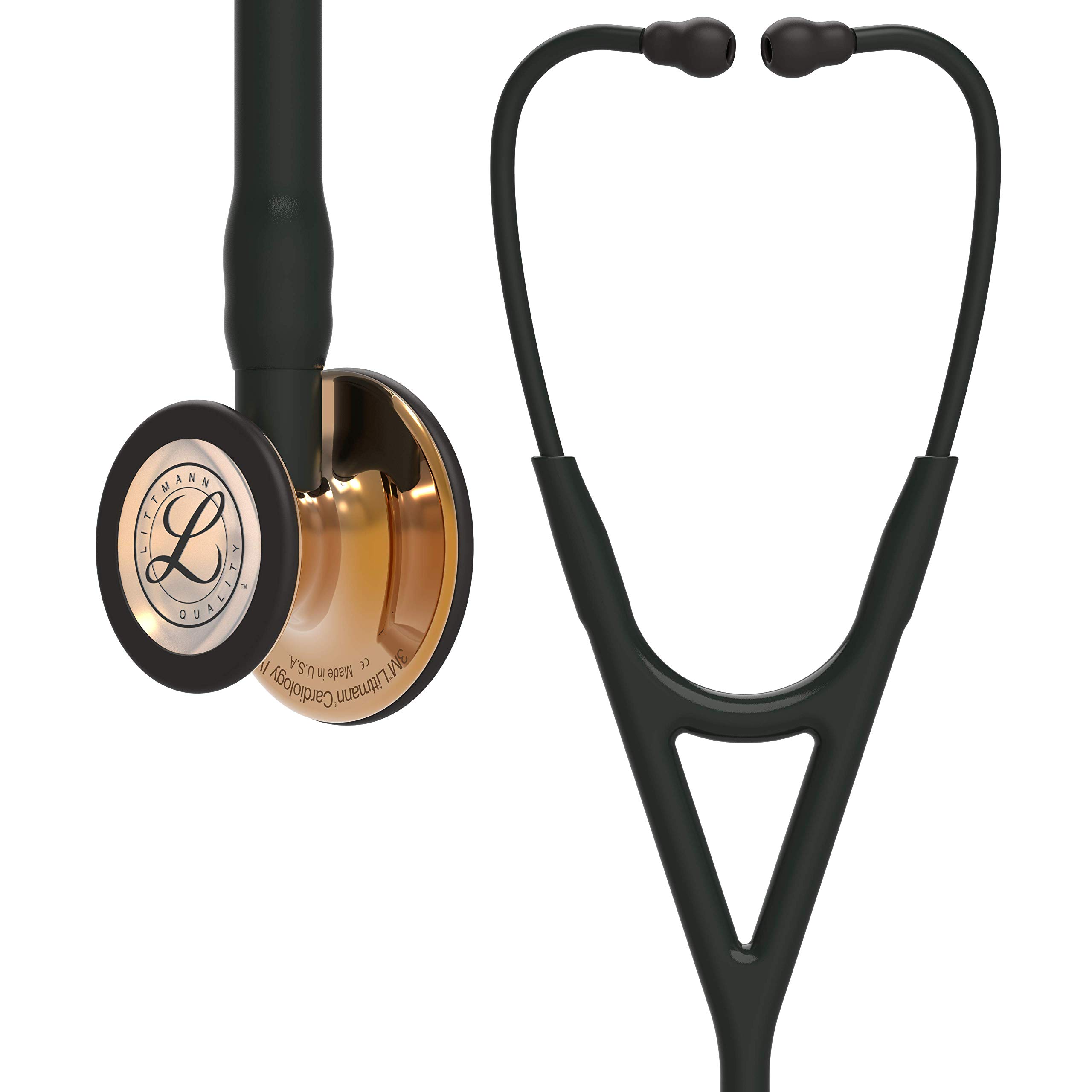 3M Littmann Cardiology IV Stethoscope Limited Edition, High Polish, Copper Chestpiece, 6180, Black Tube, 27 Inch