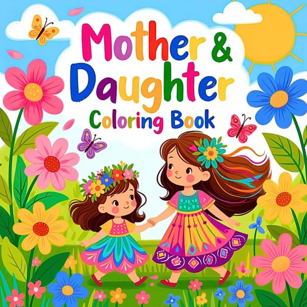Mother and Daughter Loving Moments Creative Bonding Joyful Togetherness Heartwarming Emotional Connection Relaxing Family Time coloring book: A ... the nurturing playful joyful and meaningful