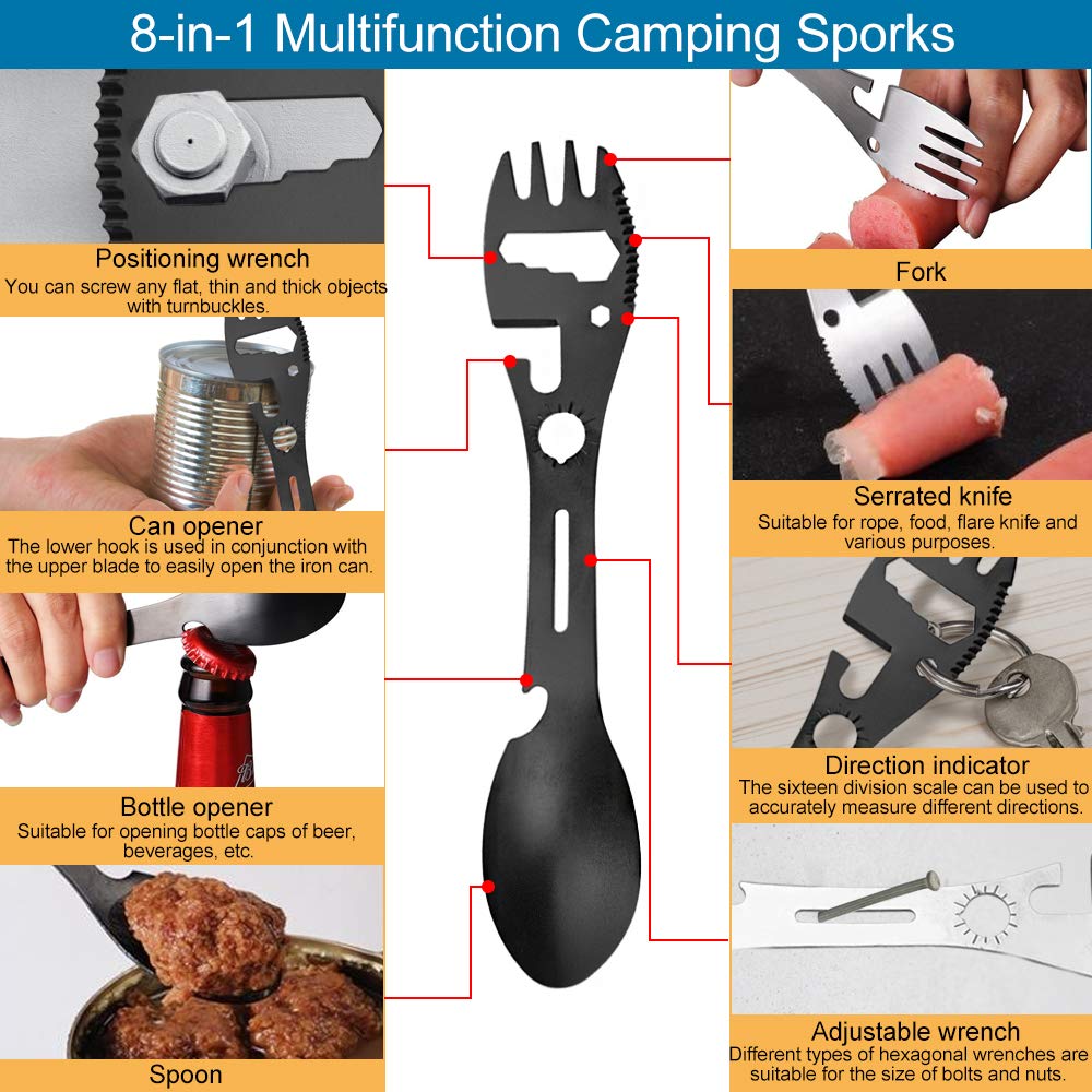 Cucchiaio-forchetta, Multiutensile 5 In 1, Acciaio Inossidabile, WM - Foto 8