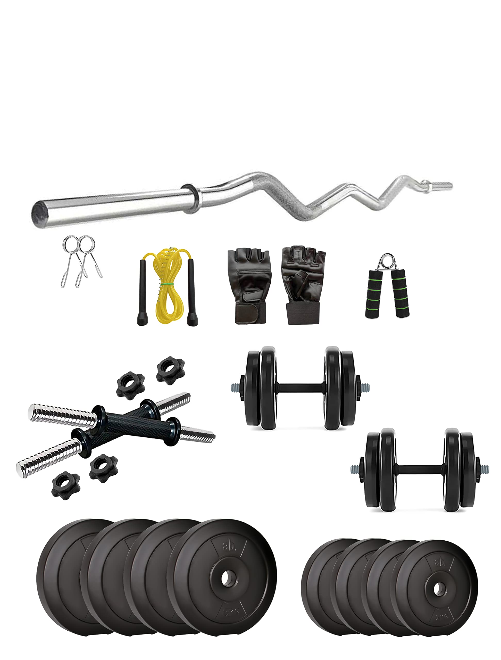 anythingbasic. PVC 20 Kg Home Gym Set with One 3 Feet Curl and One Pair Dumbbell Rods, Black (B09N787HZL) Amazon Price History, Amazon Price Tracker