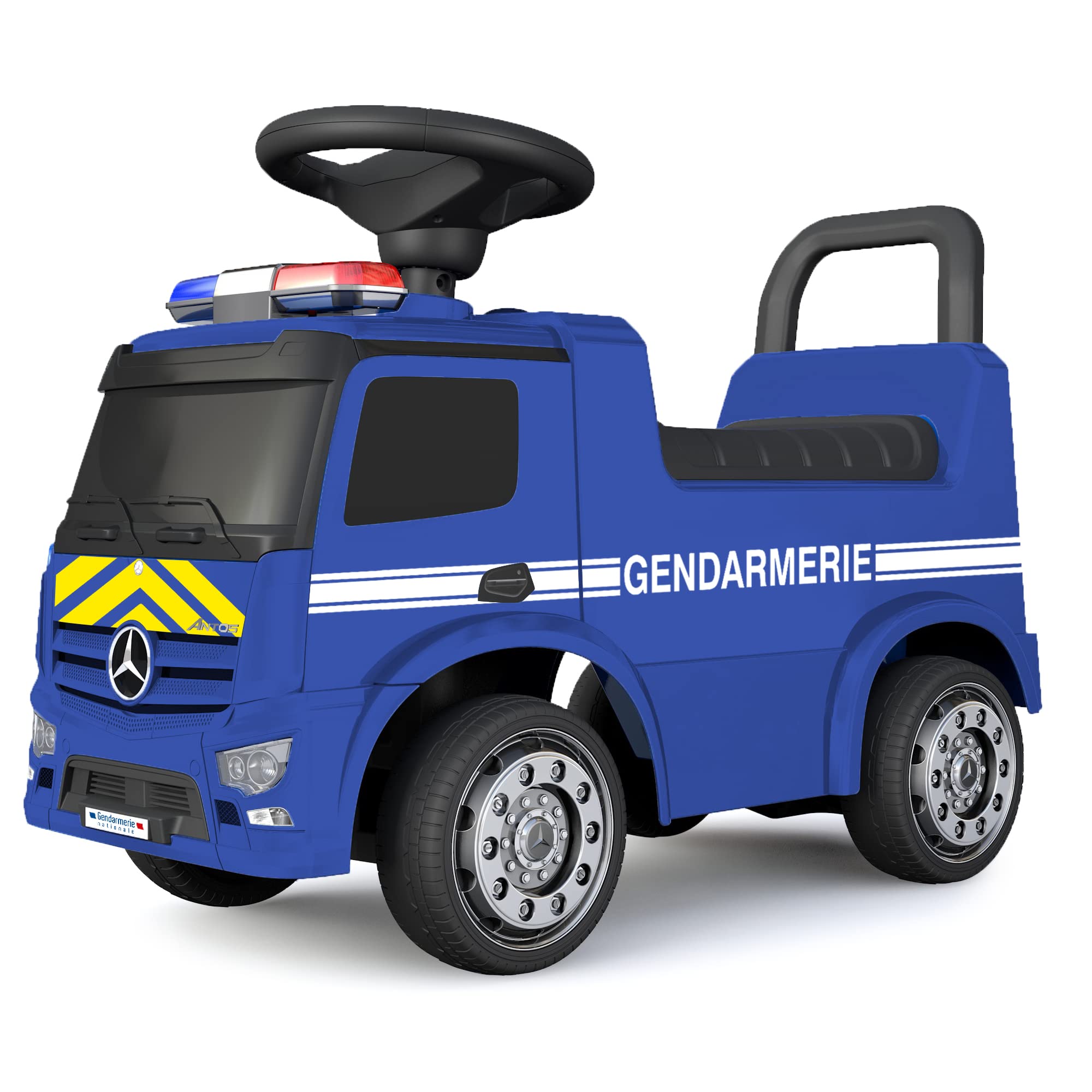 TURBO CHALLENGE - Mercedes Antos Gendarmería - Andador - 119215 - Ruedas Libres - Azul - Máximo 25 kg - Plástico - Pilas no Incluidas - Juguete para niños - Regalo - A Partir de 12 Meses
