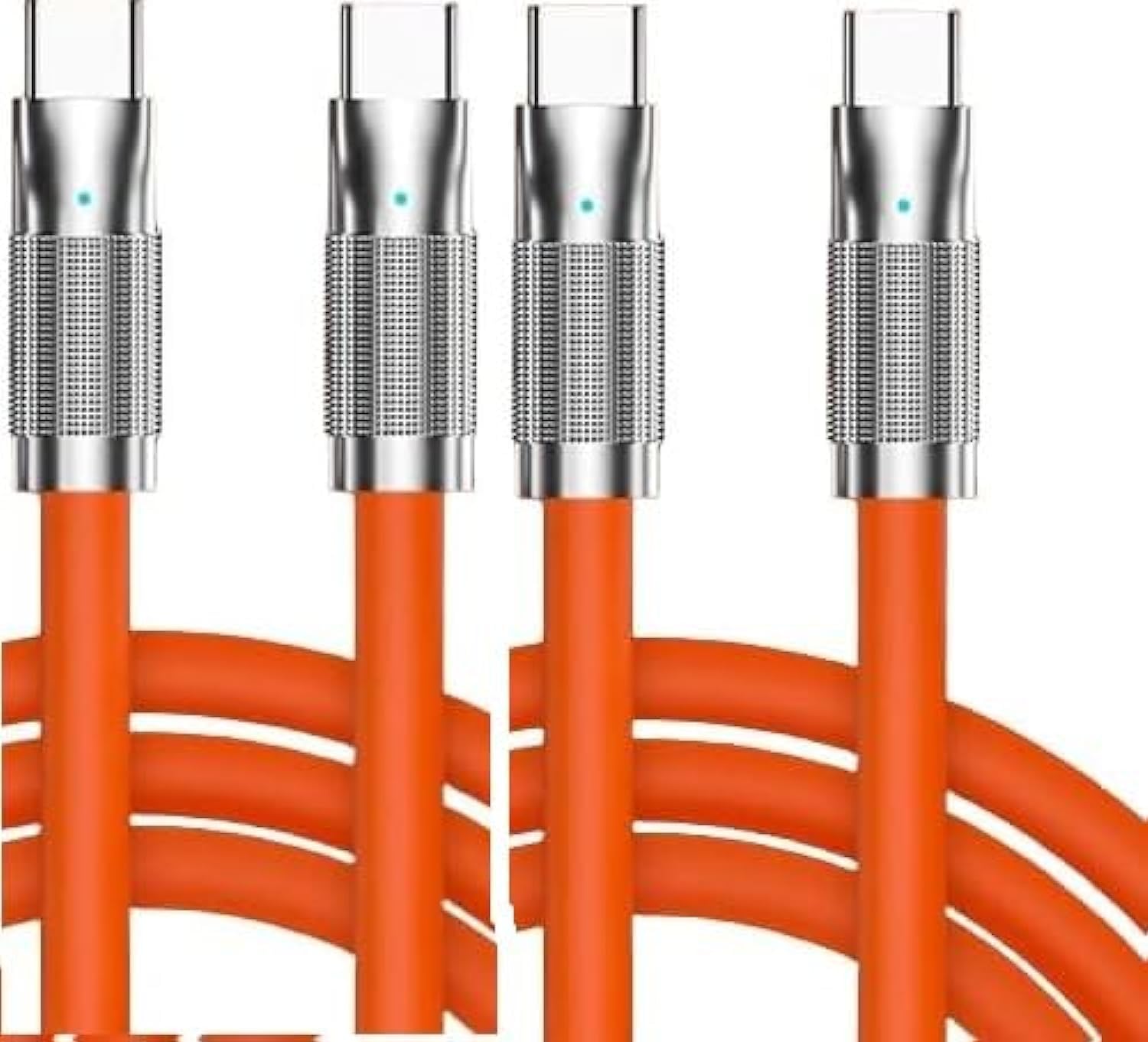 USB C to USB C Cable 100W 1M, Charging Cable PD Fast Charge Type C Cable for iPhone 15/15 Plus/15 Pro/15 Pro Max, MacBook Air/Pro, iPad Pro/Air, Mini, Samsung, Pixel,USB C Charger (Orange)