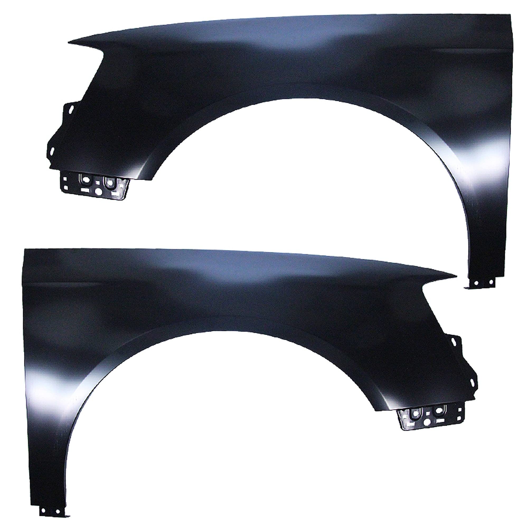 BESTPRICE 1x Kotflügel vorne links ohne Blinkerloch, 1x Kotflügel vorne rechts ohne Blinkerloch Kompatibel mit VW PASSAT B6 (3C2),PASSAT B6 Variant (3C5)