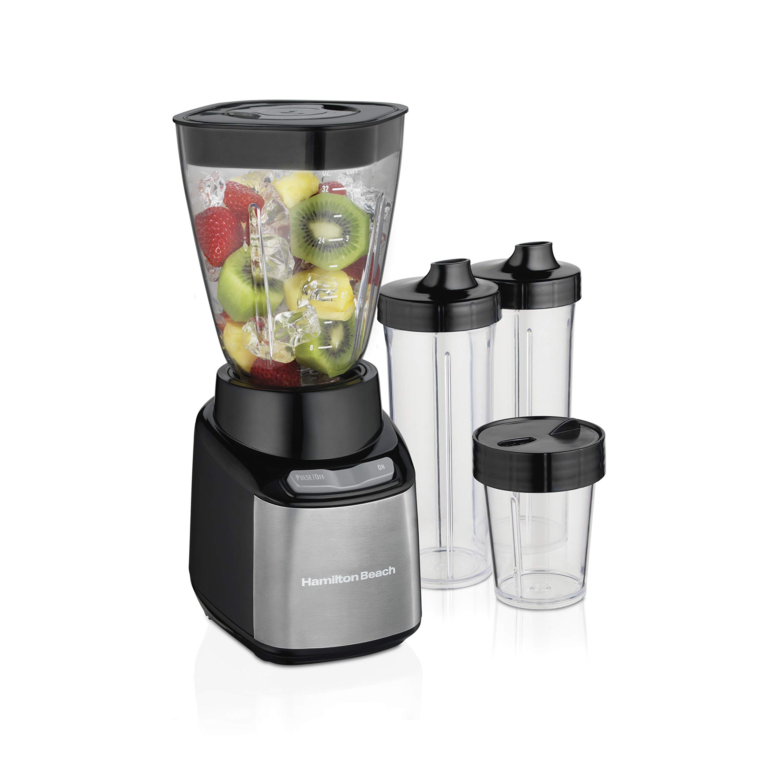 Hamilton Beach Stay or Go Blender with 32oz Jar, 8oz Grinder for Nuts