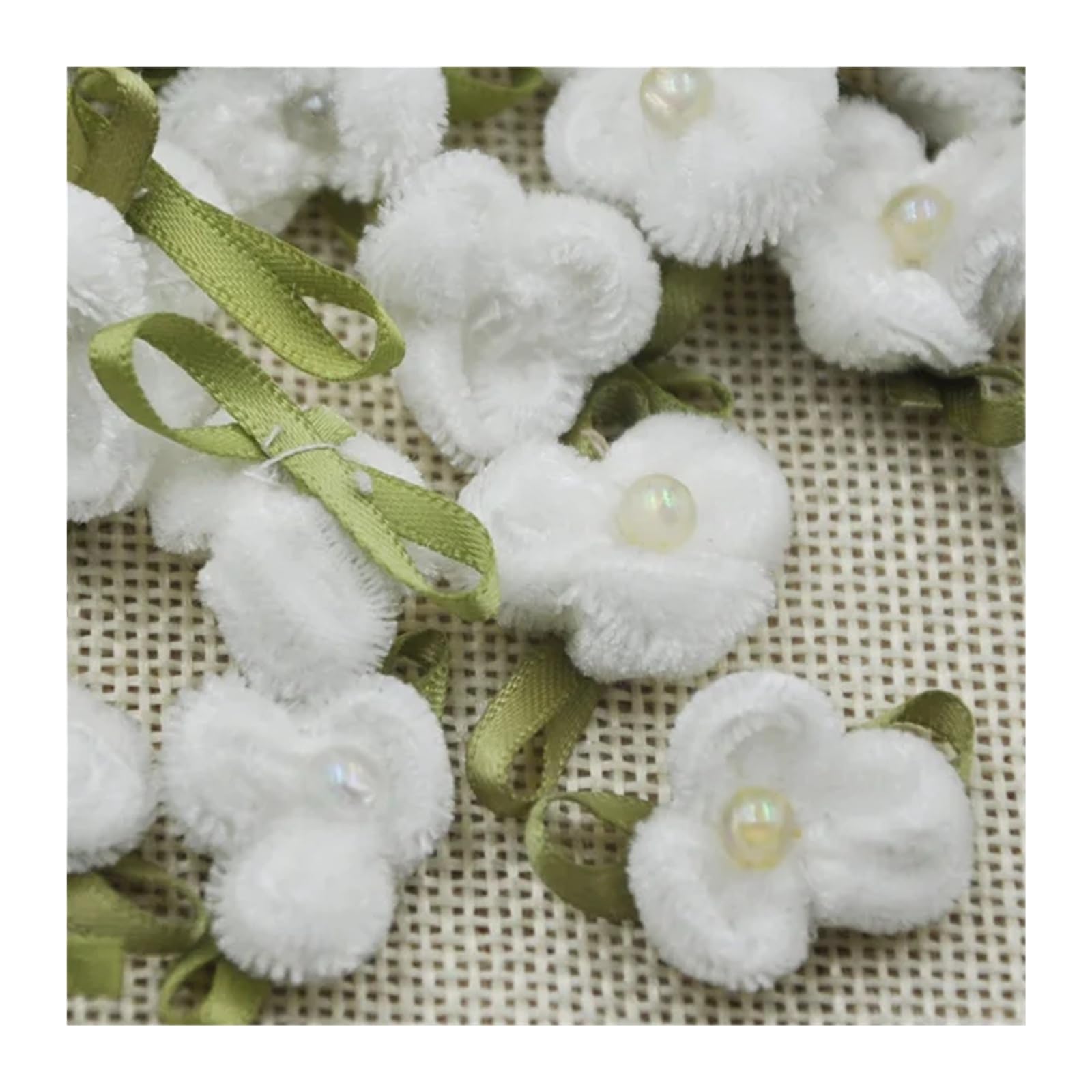 CVEVSFG 20pcs Velvet Ribbon Flower Appliques Wedding Doll Lots Mix Upick(Color 6)