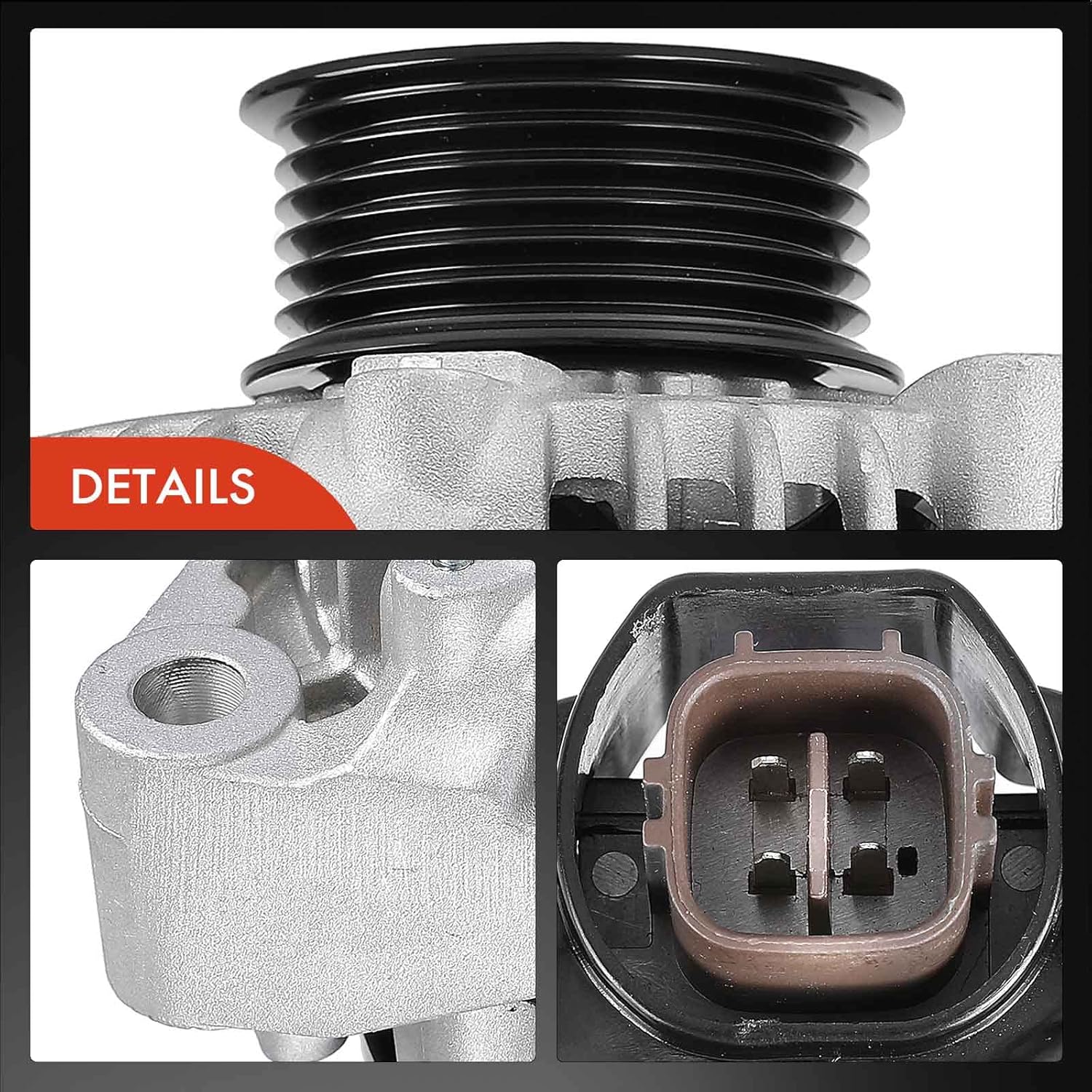 A-Premium Alternator Compatible with Toyota Land Cruiser 2003-2004 & Lexus LX470 2003-2005, 4.7L, 12V 130A 6-Groove Pulley Clockwise Replace# 27060-50330, 104210-3460