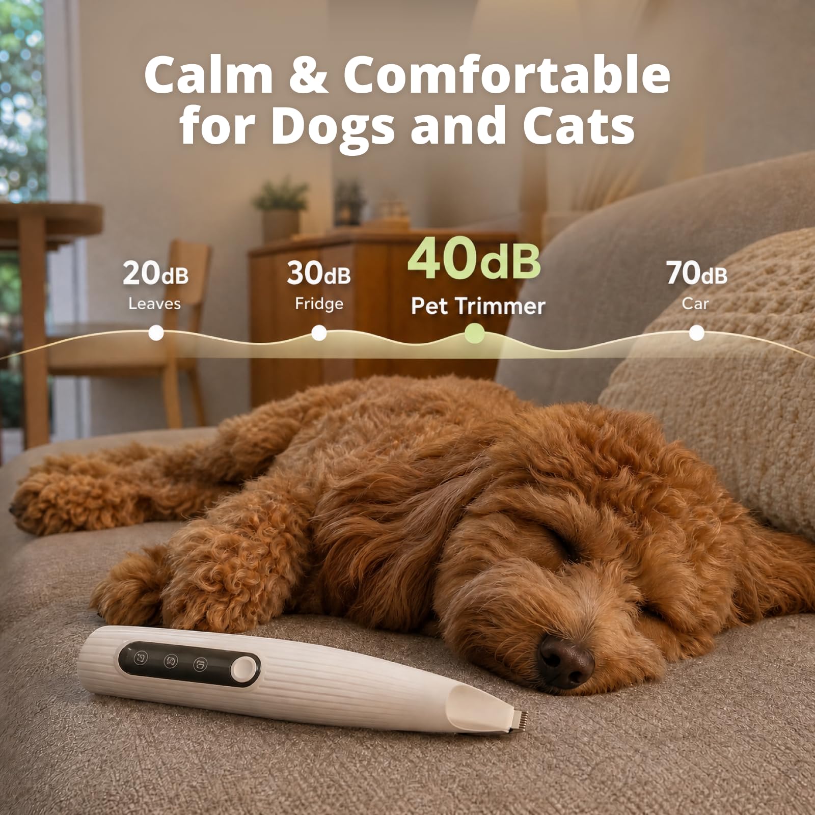Silent Pet Paw Trimmer | Recortadora de patas inalámbrica para aseo