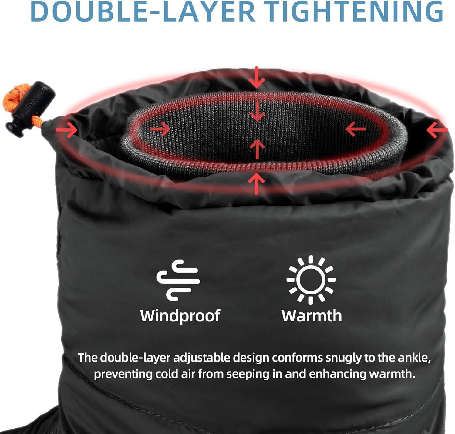 Down Booties for Men and Women Keep Warm Foot Warmers Camping Slippers Winter Camping Socks