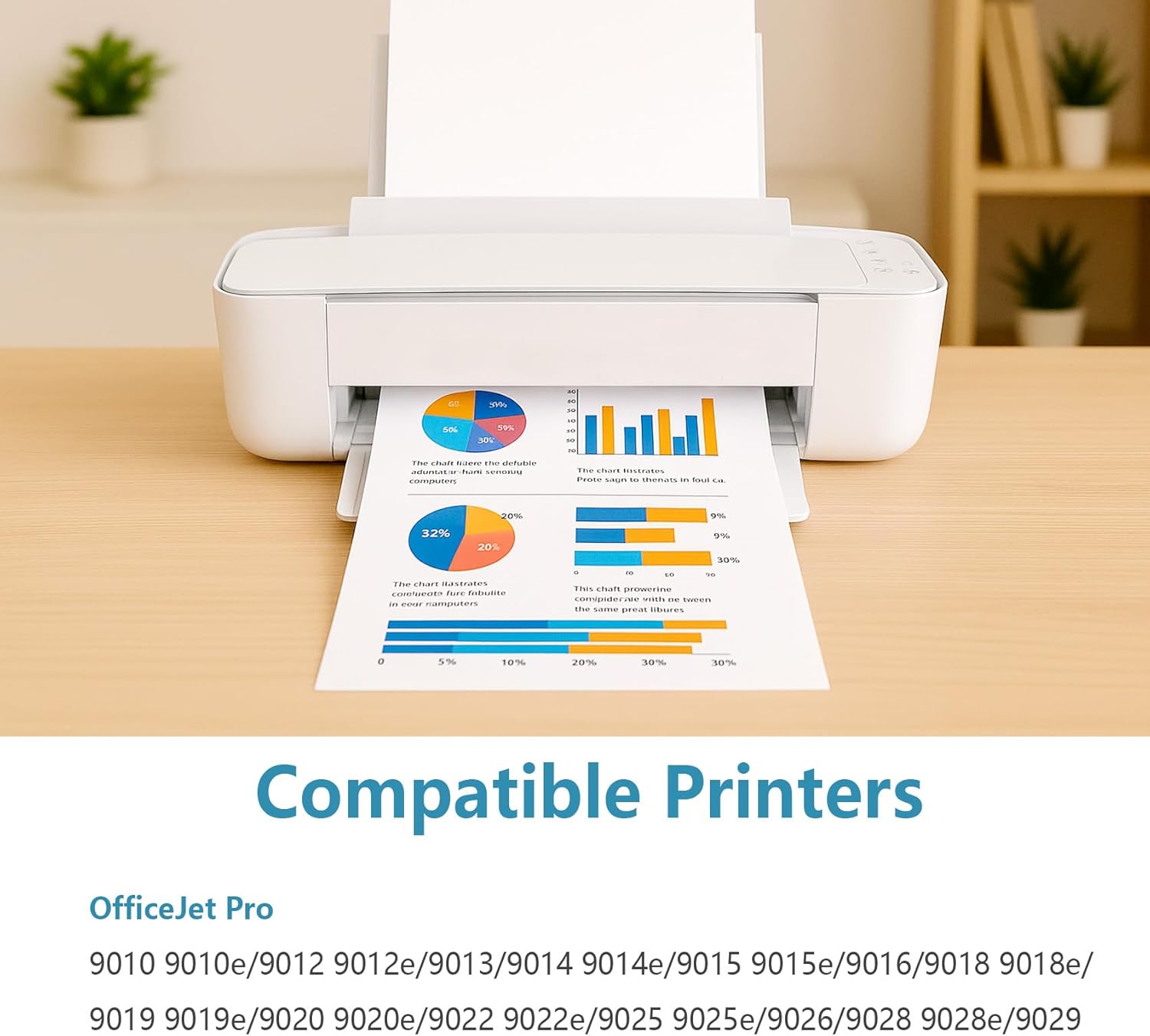 962XL Ink Cartridges Combo Pack Replacement for HP 962 XL 4 Pack (HP962XL HP962) to use with 9015e 9010 9015 9025e 9020 9018e 9018 9025 9012e 9010e 9012 9020e 9019 Printers (Cyan Magenta Yellow Black)