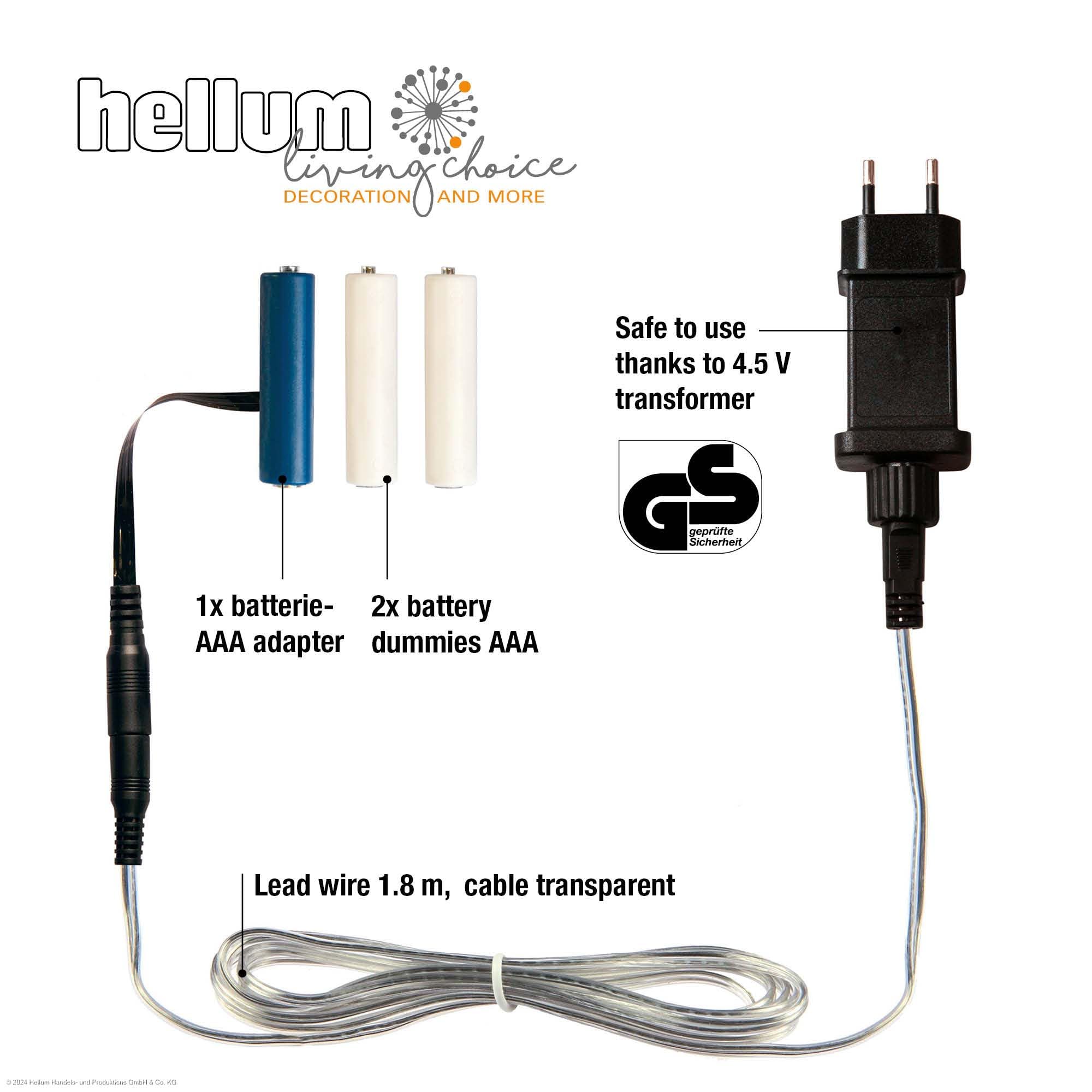 Hellum Adattatore per batterie, adattatore di alimentazione da 4,5 V per batterie AAA x 3, alimentazione sostitutiva con cavo da 1,8 m 150513