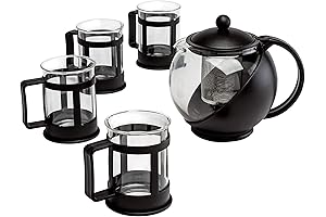 Primula Half Moon Glass Teapot Set for the Perfect Tea Ritual, Tea Gift Set