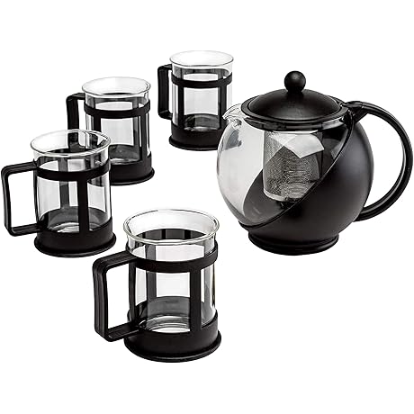Primula Half Moon Glass Teapot Set for the Perfect Tea Ritual, Tea Gift Set