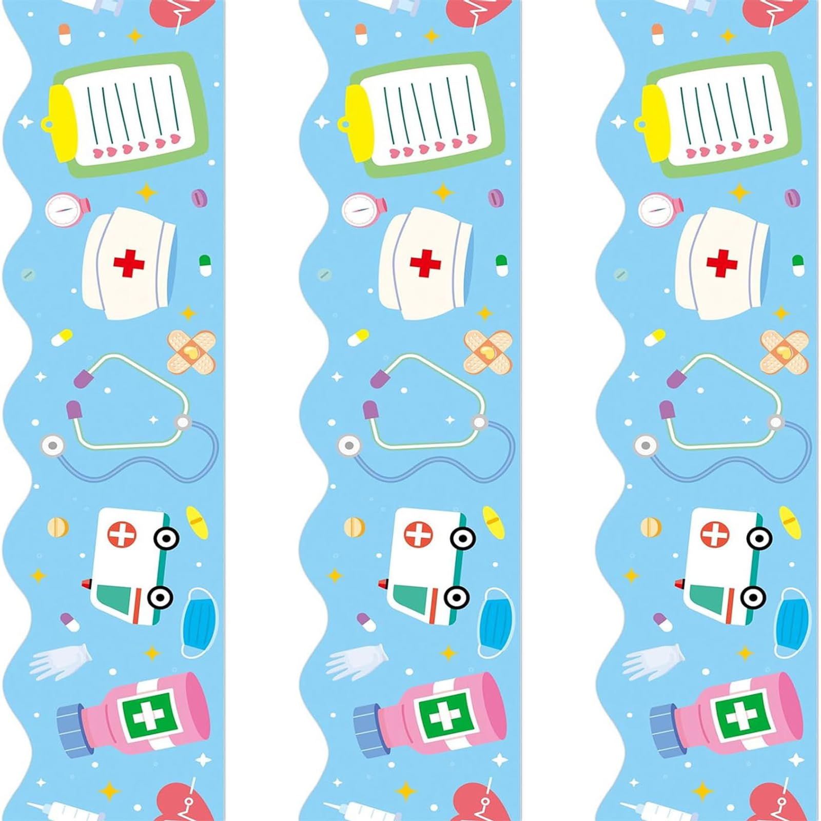 Nurse Day Border Trim School Girl Style Border 36 FT Healthcare Workers ...