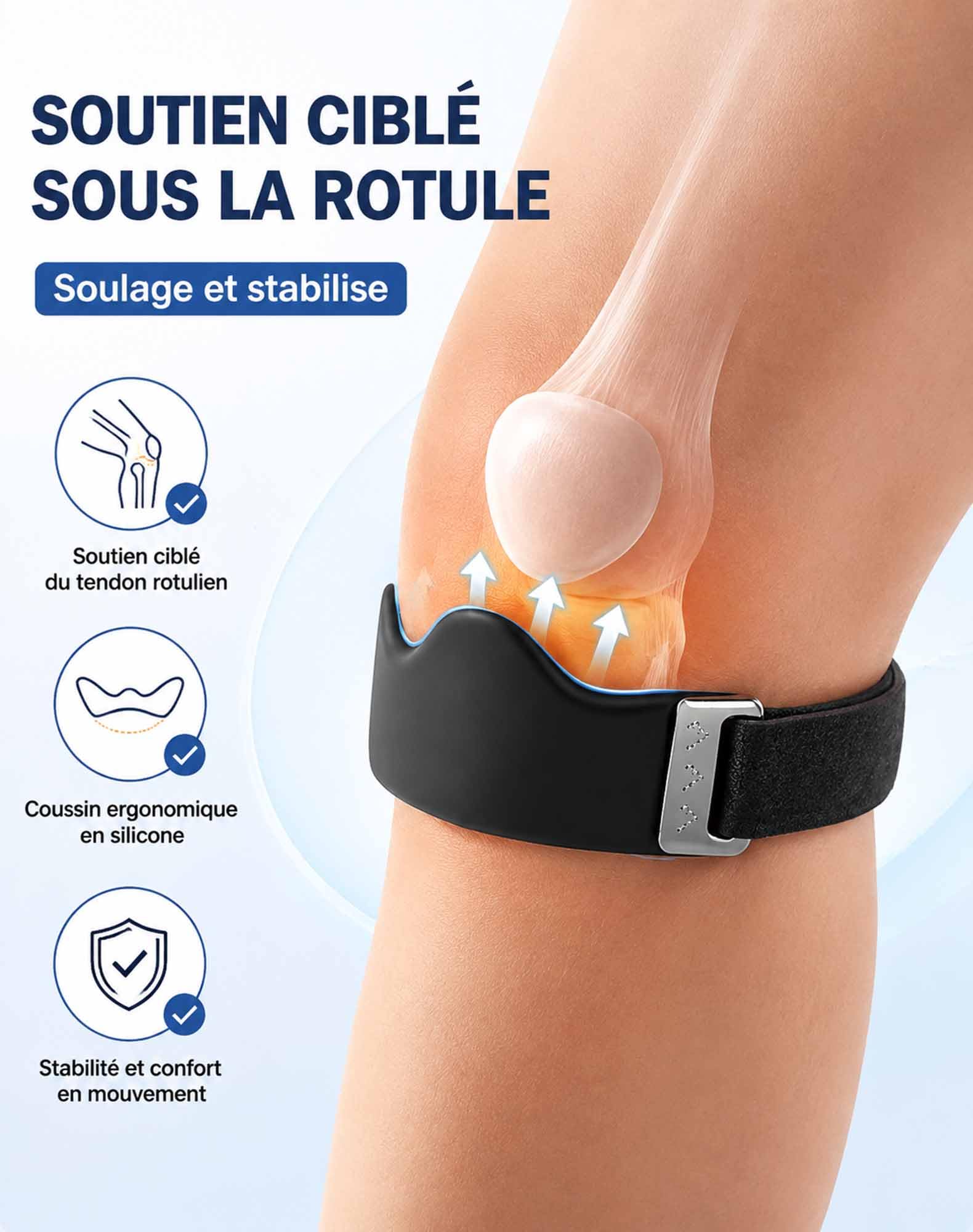 Kneeflex Verstellbare Kniebandage Für Stabilität Und Unterstützung (Grau,2)