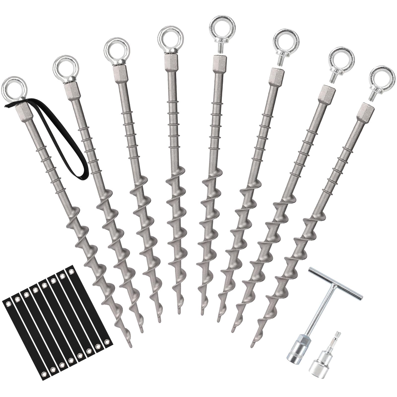 Keltrion 8 PCS Screw in Tent Stakes