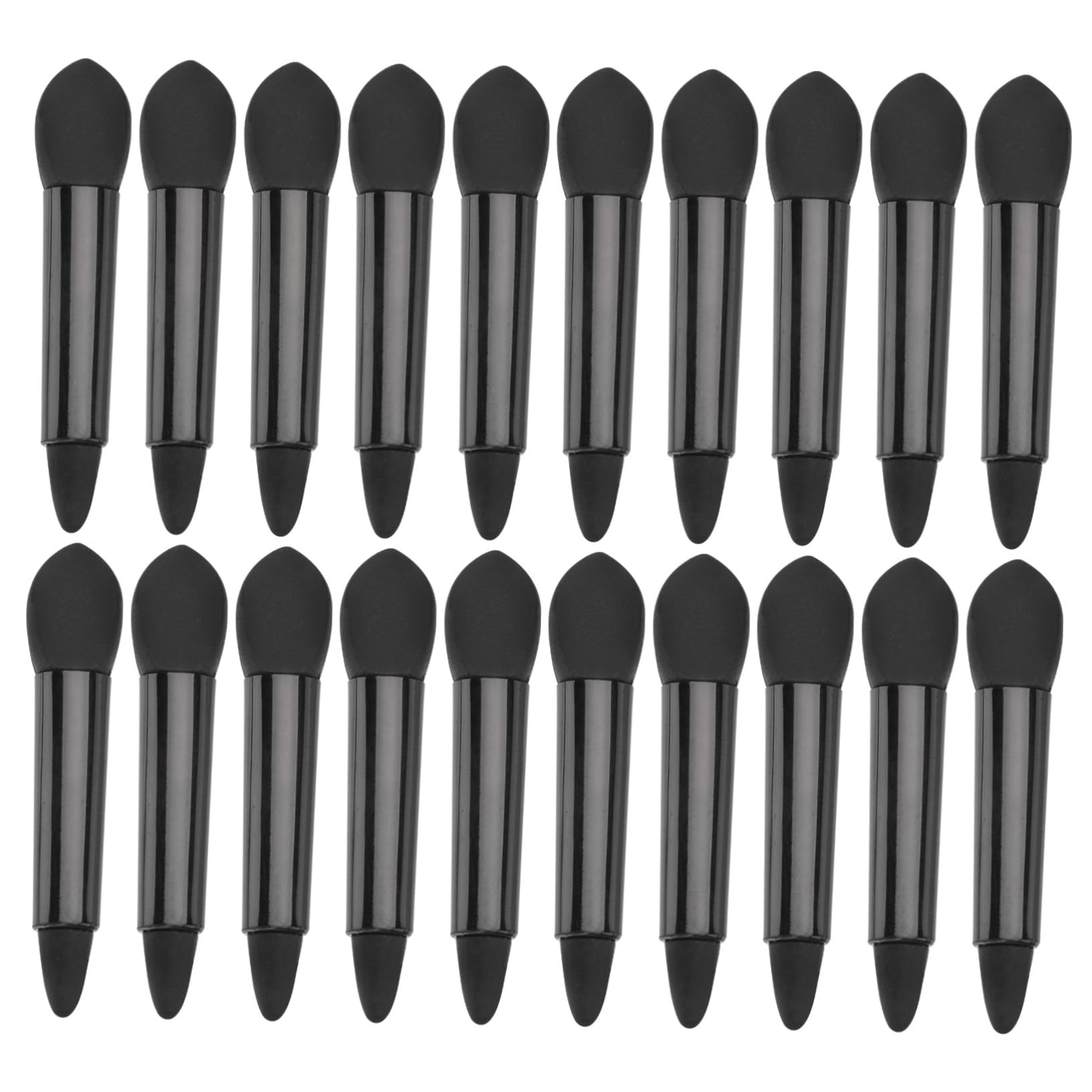 ARTSEWPLY 20pcs Double-ended Lip Makeup Brush Set Silicone Makeup Tools for Gloss Lipstick Portable for Home Salon Use
