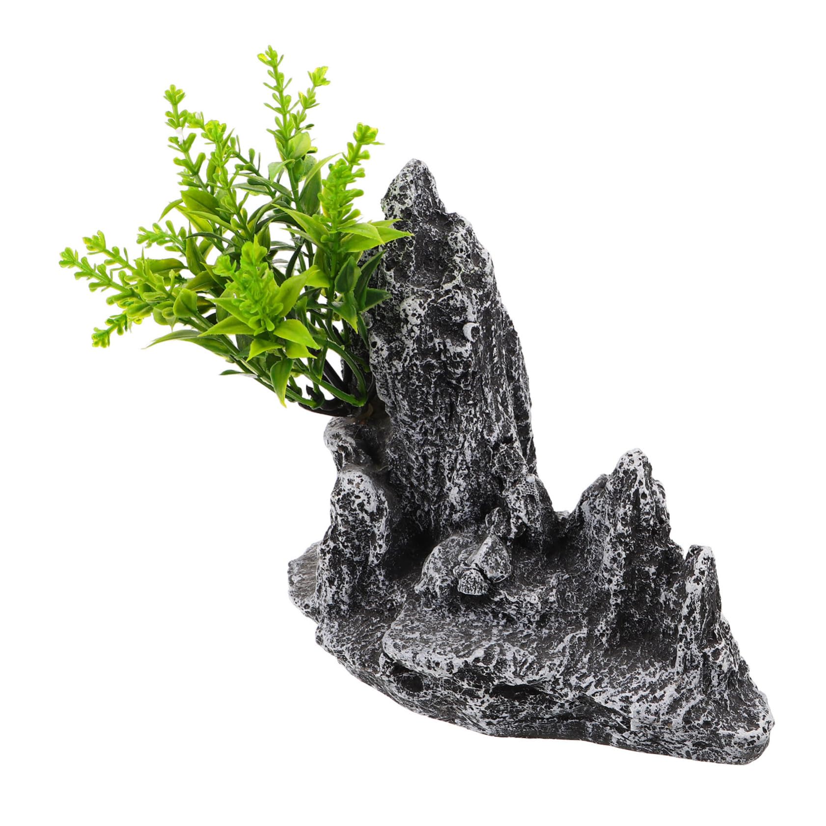 Gatuida Aquarium Rock Decor Simulated Mountain Sculpture Garden Accessories For Fish Tank Landscaping Safe Artificial Aquarium Rockery For Indoor Outdoor Miniature Garden