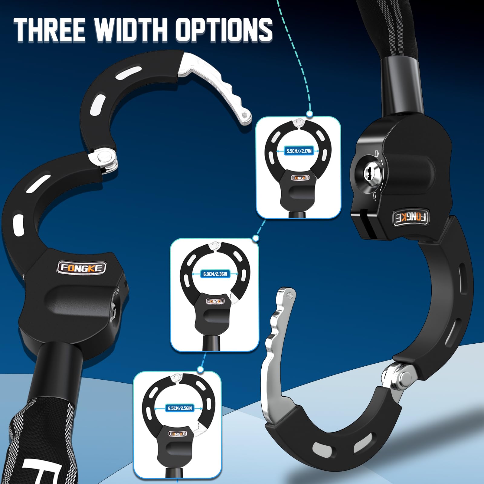 Antivol Trotinette Electrique, Cadenas Trotinette Electrique, Cadenas Velo 8mm Ultra Résistant, Portabilité Chaine Velo Antivol, Antivol Menotte pour Scooter, Moto Électrique, Vélos Électrique